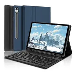 JOIGO - Funda Con Teclado Español Para Samsung Tab S10 Fe 10.9 Azul