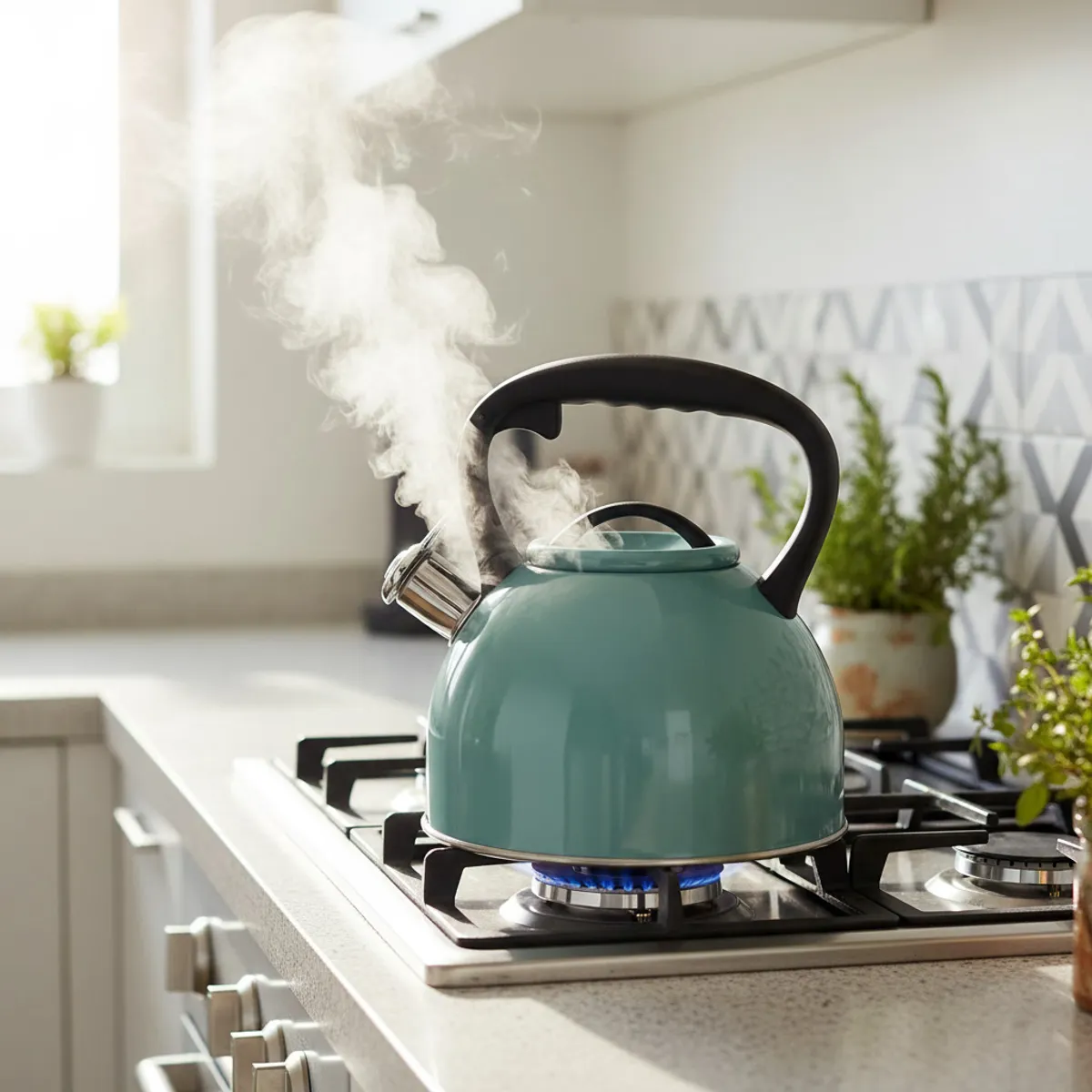 WENS - Teteras Acero de 3L Mango Ergonomico Cocina Wens