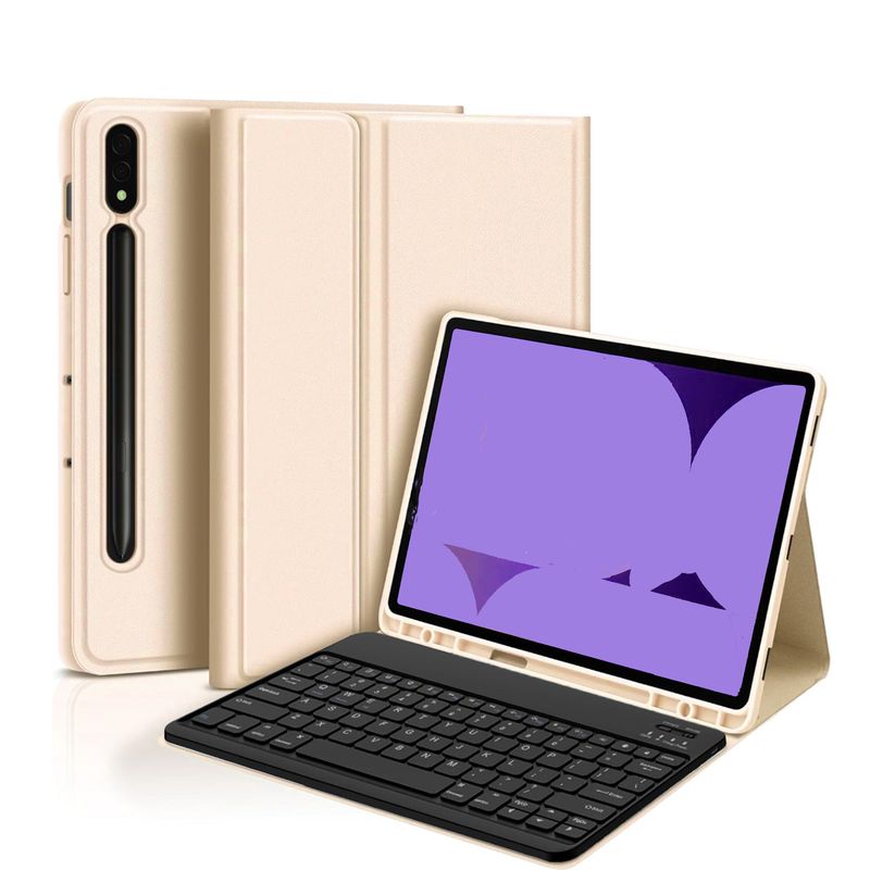 JOIGO - Funda Con Teclado Español Para Samsung Tab S10 Fe 10.9 Dorado
