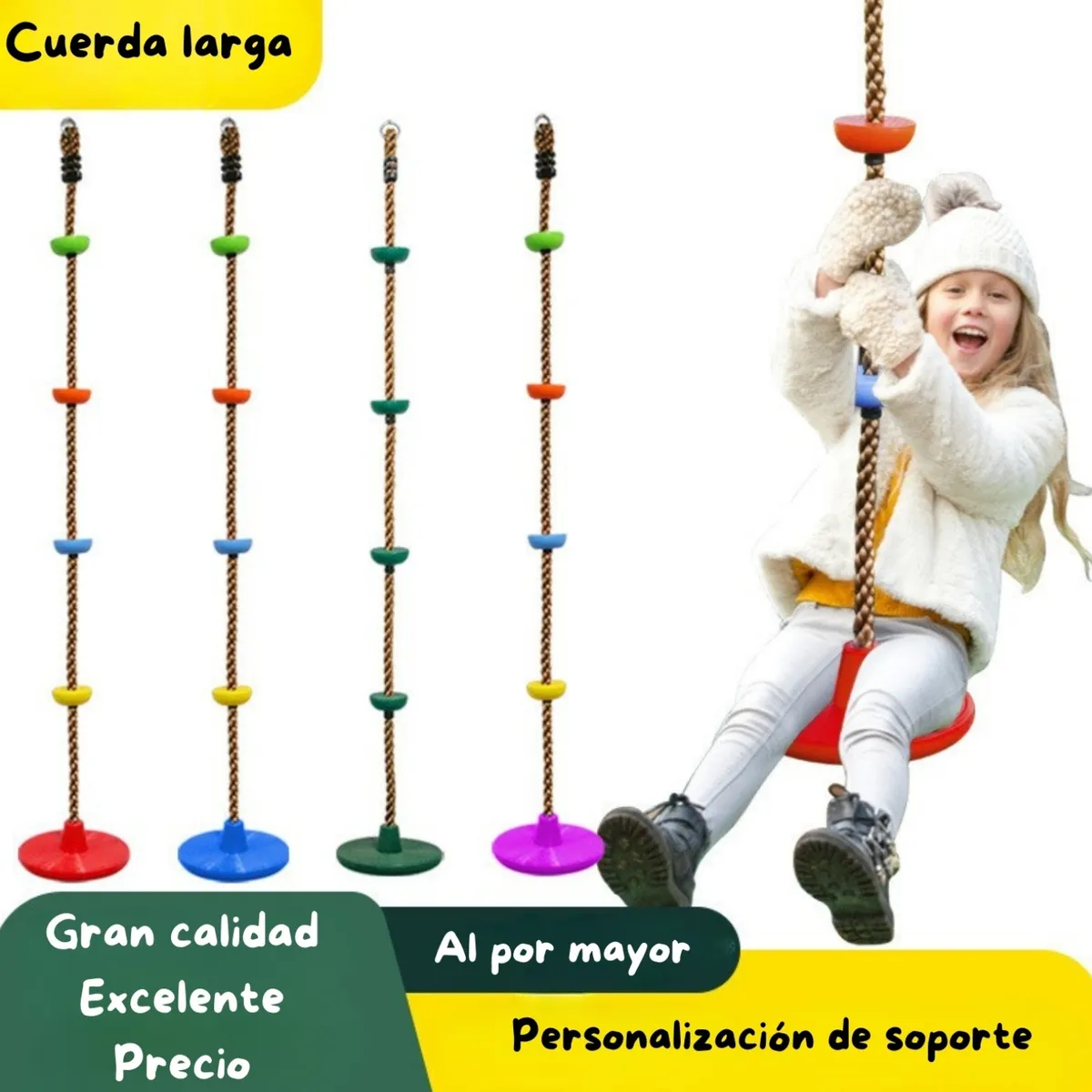 CRUSEC - Columpio De Disco Giratorio Cuerda Escalada Aire Libre