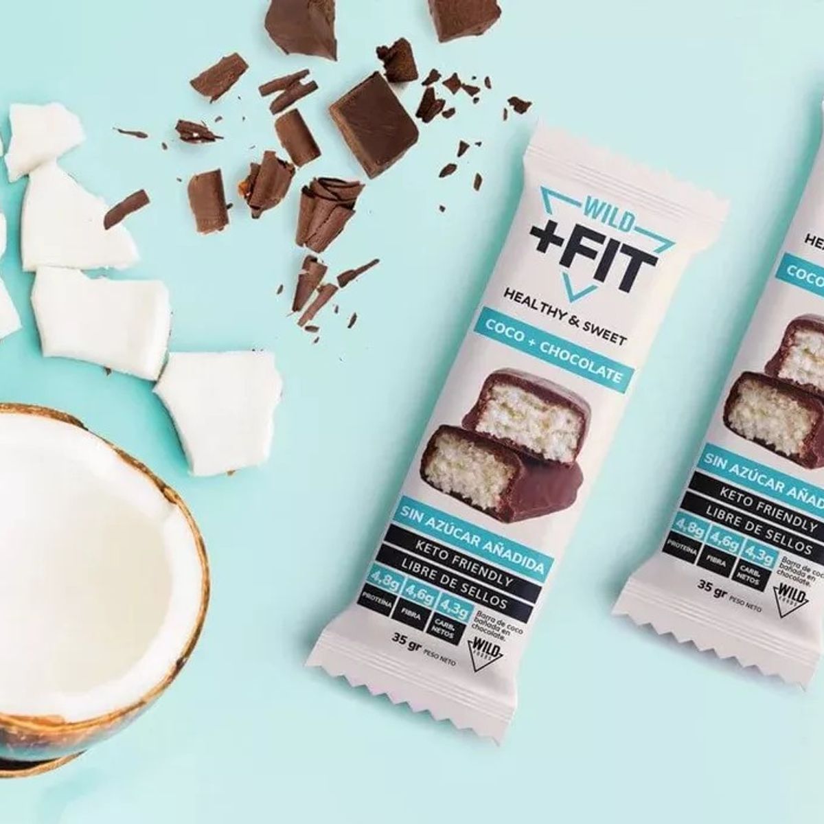 GENERICO - Wild + Fit  Barritas Snack Saludable Coco x16ud