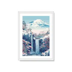 ALCUADRADO - Cuadro Individual Naturaleza invernal en Japón Blanco 50x40cm