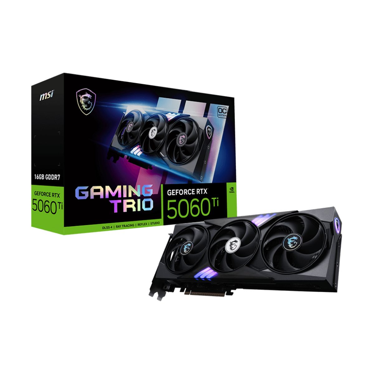 MSI - Tarjeta de Video Msi RTX 5060 Ti 16G GAMING TRIO OC GDDR7 PciE-5