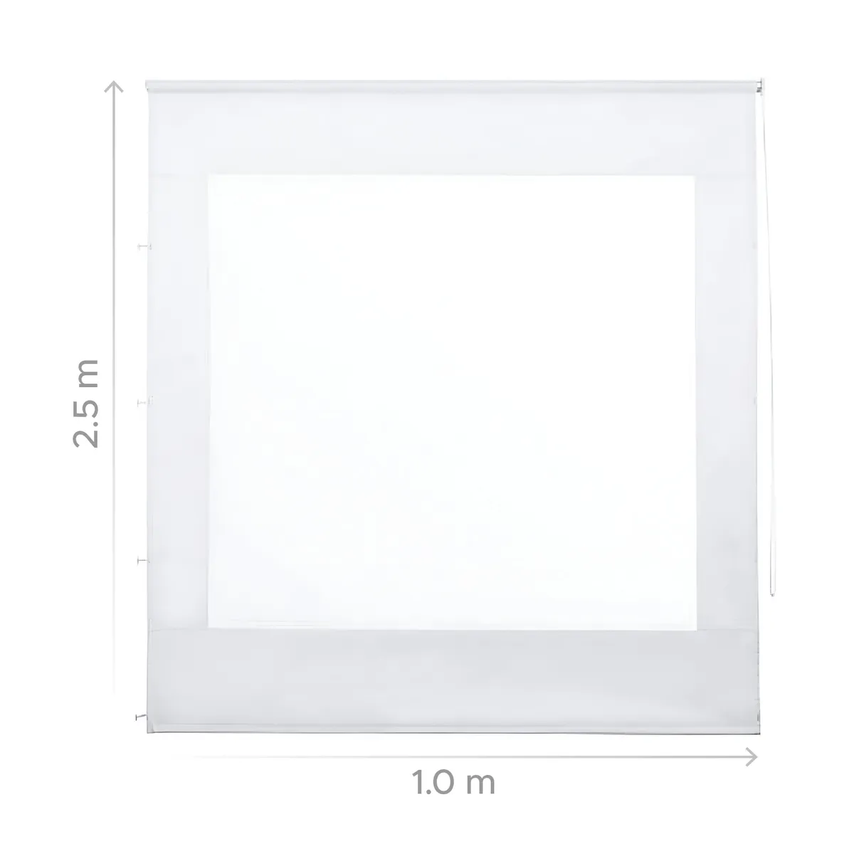 VINCENZI - Cortina Roller Cierre De Terraza 100 x 250 Cm Blanca Vincenzi