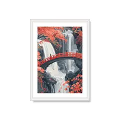 ALCUADRADO - Cuadro Individual Calidez otoñal en Japón Blanco 50x40cm