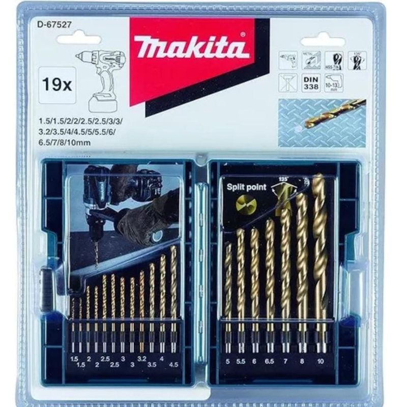 MAKITA - Set Brocas Metal HSS-TIN 19 Pzs Makita D-67527