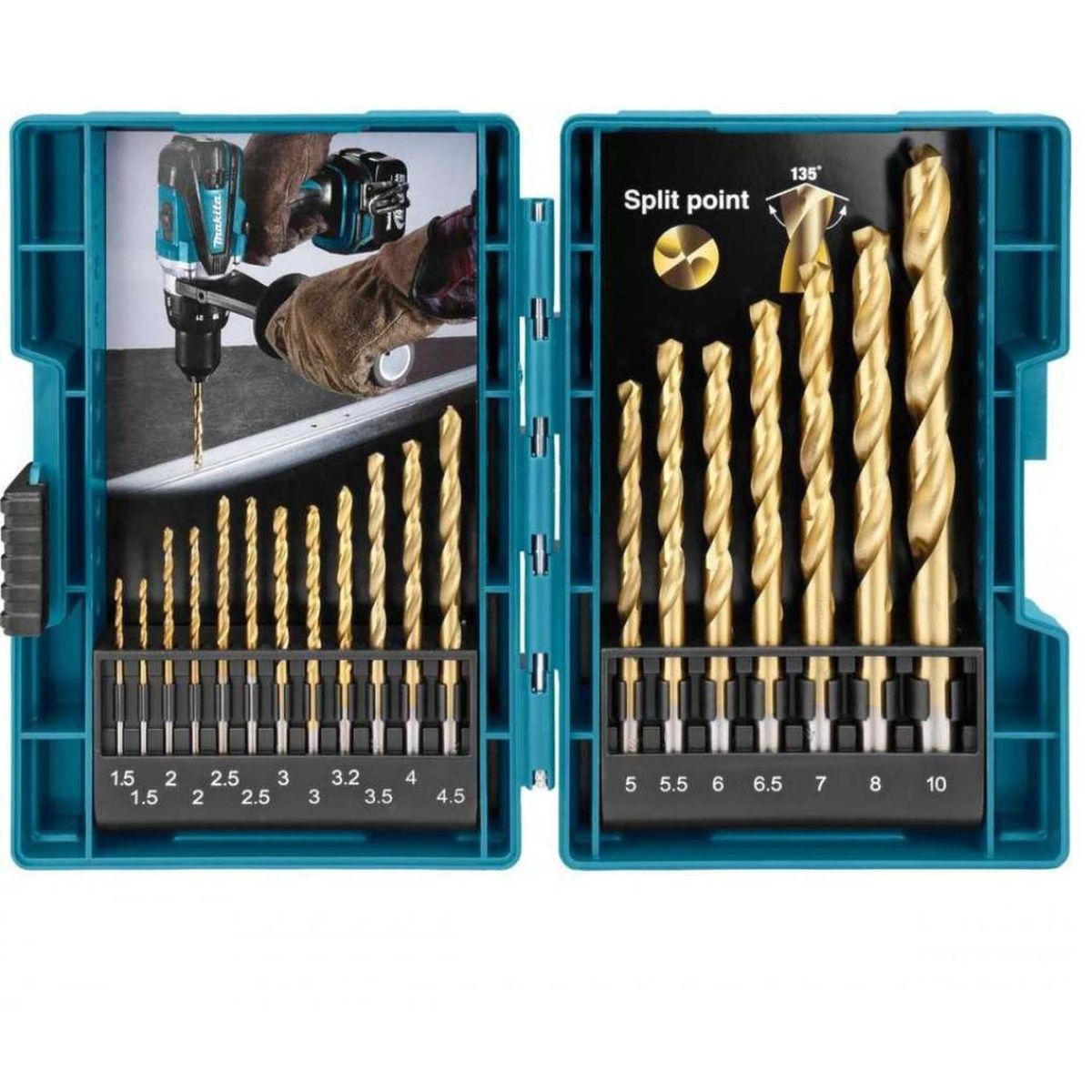 MAKITA - Set Brocas Metal HSS-TIN 19 Pzs Makita D-67527