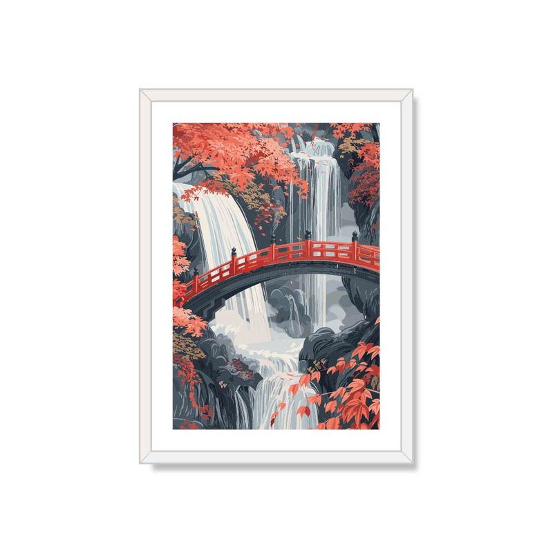 ALCUADRADO - Cuadro Individual Calidez otoñal en Japón Blanco 70x50cm