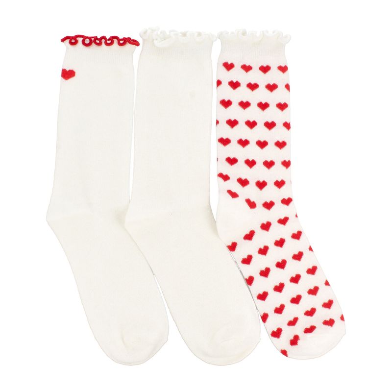 BATA - Calcetines Mujer Bata Tripack Vuelos Crew Blanco