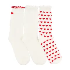 BATA - Calcetines Mujer Tripack Vuelos Crew Blanco