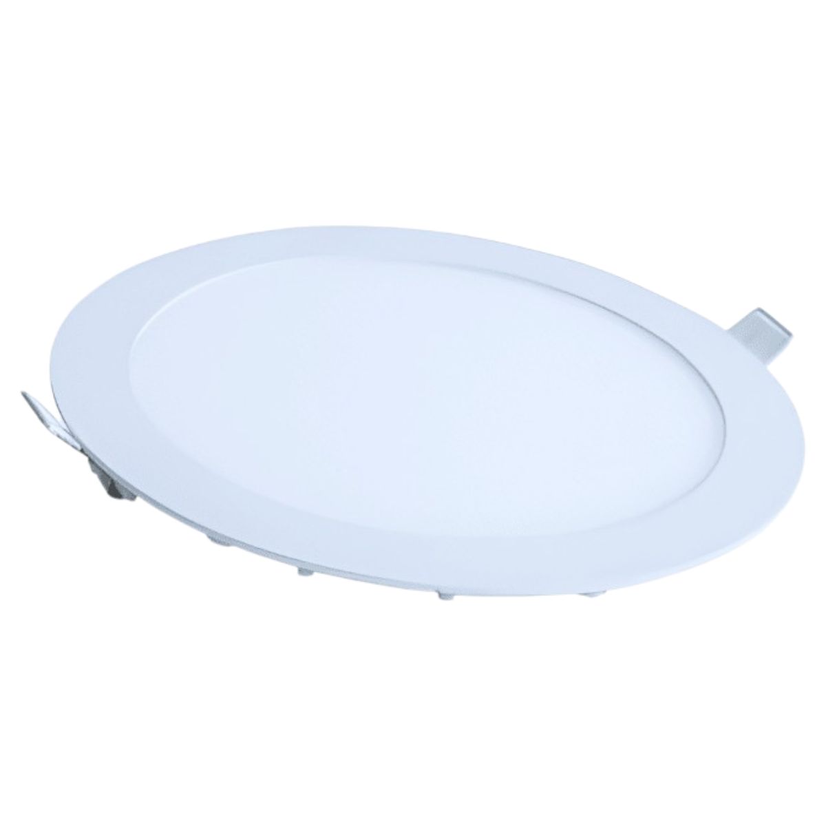 WANT - 10 Focos Panel Led 18W Redondo Embutido 220/205mm Luz Cálida