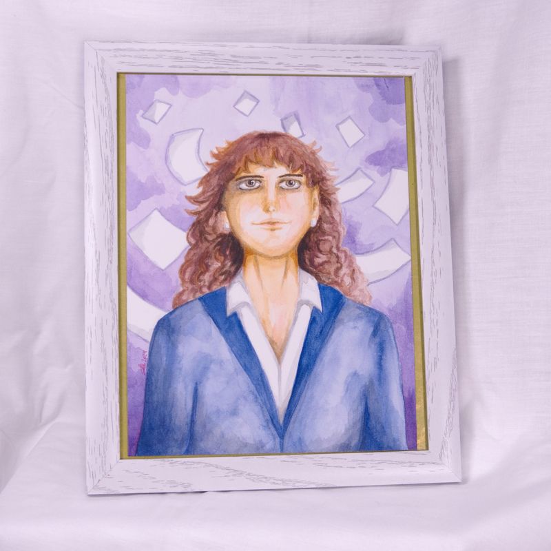 GENERICO - Ilustración acuarela enmarcada Ingrid