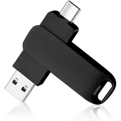 GENERICO - Pendrive Metal High Speed 2TB USB y Tipo C para CelularPC