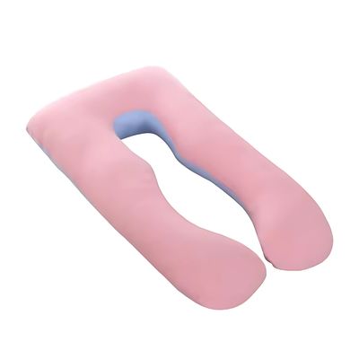Imagen 2 del producto Almohada Embarazo Tipo U Rosa Poliéster Suave y Ergonómica