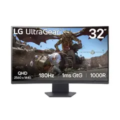 LG - Monitor Gamer UltraGear 32GS60QC-B, 32″ QHD Curvo 1000R, 180 Hz, VA