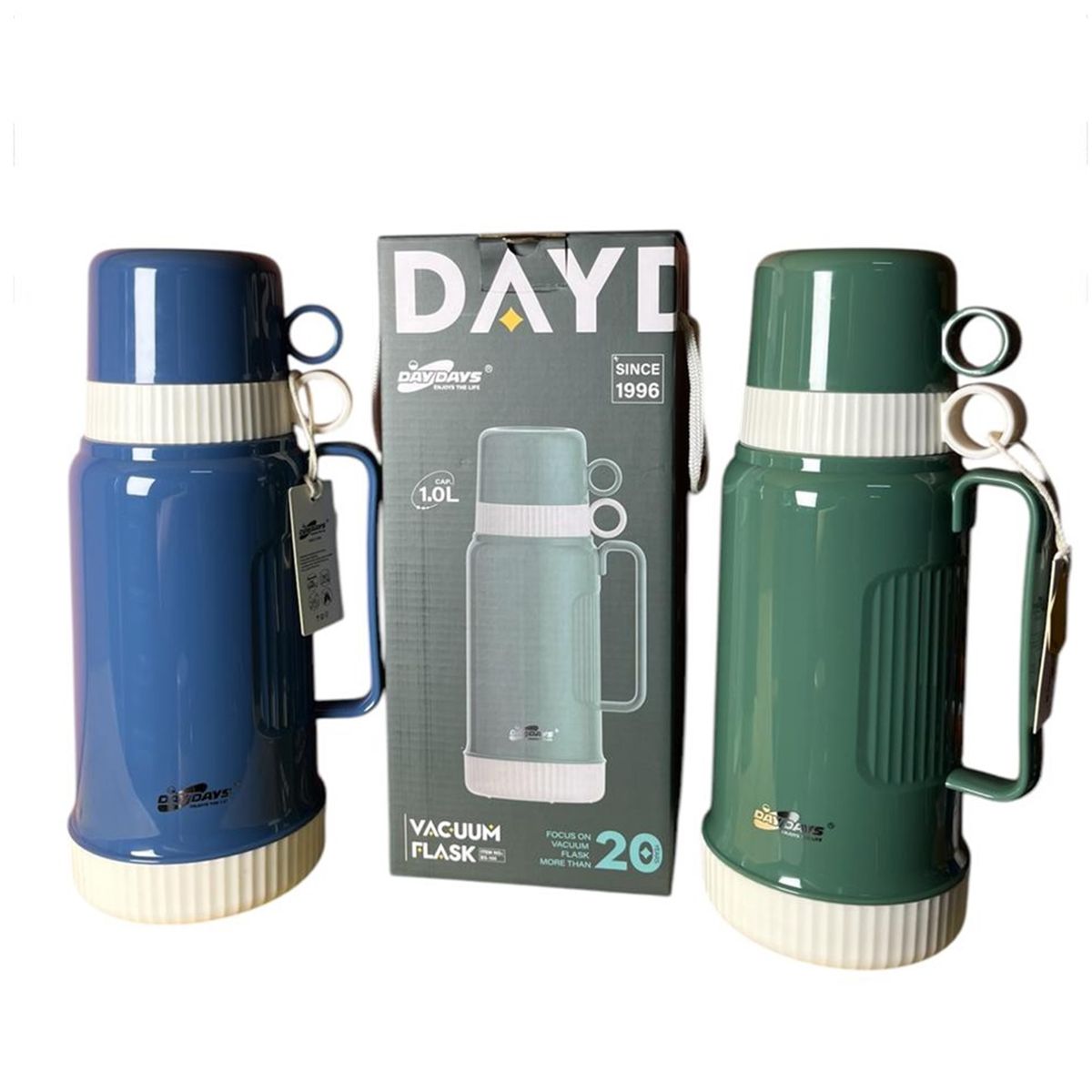 Termo Grande 1 Litro 2 Tazas Agua Caliente Fría Café Té, marca GENERICO - Foto 2