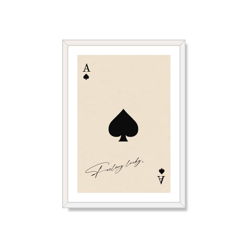 ALCUADRADO - Cuadro Individual Feeling Lucky Blanco 70x50cm