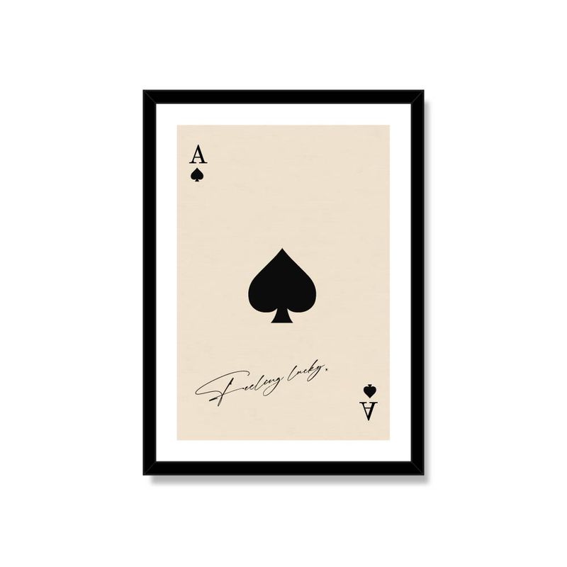 ALCUADRADO - Cuadro Individual Feeling Lucky Negro 70x50cm