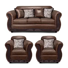 AMERICA DECORA - Living 3-1-1 San Luis Envejecido Grande Cafe Claro