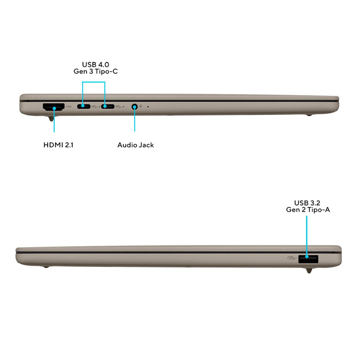 ASUS - Notebook ASUS Zenbook A14 Snapdragon X X1 32GB RAM 1TB SSD 14
