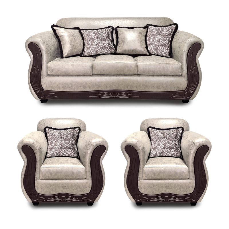 AMERICA DECORA - Living 3-1-1 San Luis Envejecido Grande Blanco