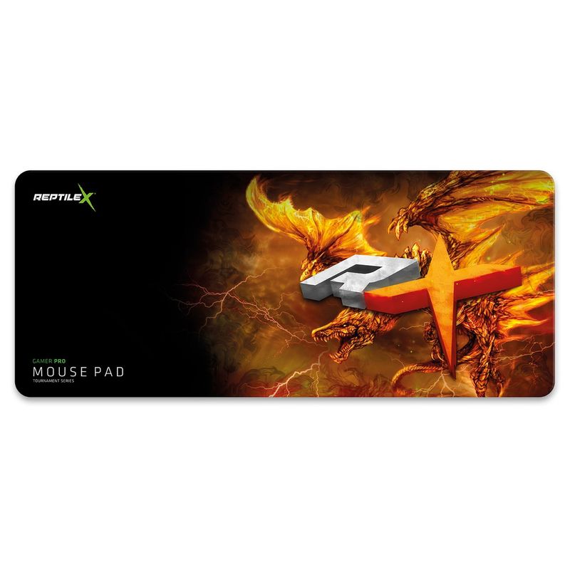 REPTILEX - Mouse Pad Gamer 70X30cm Reptilex Orange Edition Rx0009 - Naranjo