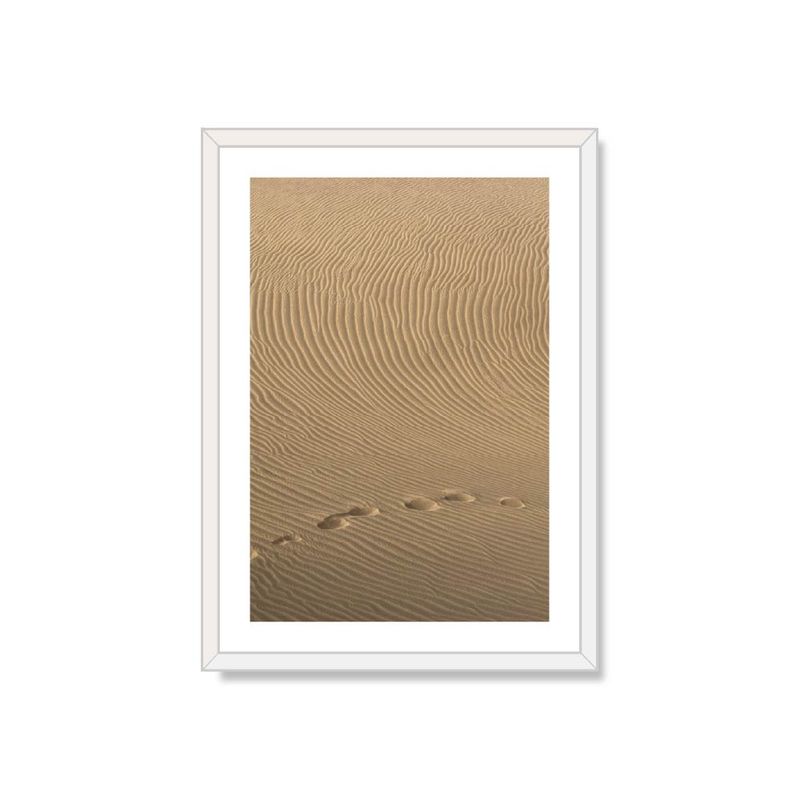 ALCUADRADO - Cuadro Individual Huellas en las dunas Blanco 50x40cm