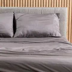 HEBRA - Sabanas 200H King Saten Gris Oscuro