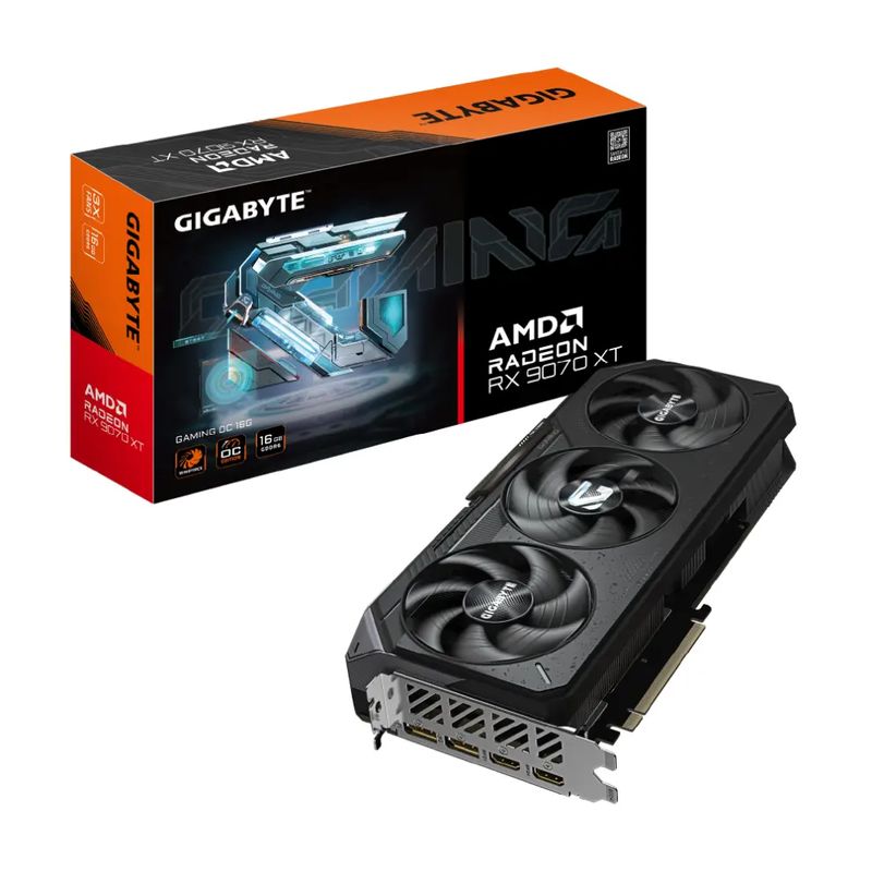 GIGABYTE - Tarjeta de Video Gigabyte RX 9070 XT GAMING OC 16G GDDR6 PciE-5