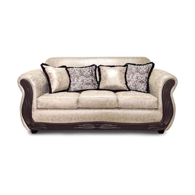 AMERICA DECORA - Sofá 3 Personas San Luis Envejecido Grande Beige