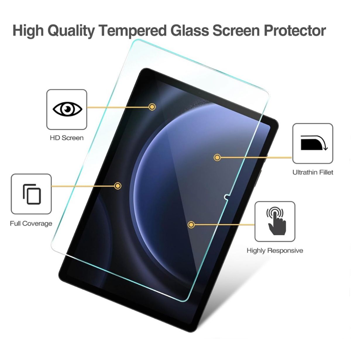 JOIGO - Lamina De vidrio Para Tablet Samsung S10 fe