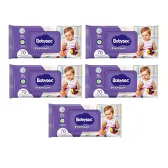 BABYSEC - X5 Toallitas Húmedas Premium Paquete 70 Toallitasc/u