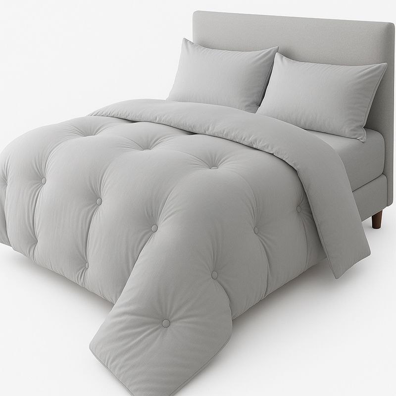WAKESHOME - Plumón Invierno Algodón Microfibra  Estilo Nórdico Suave y Cálido