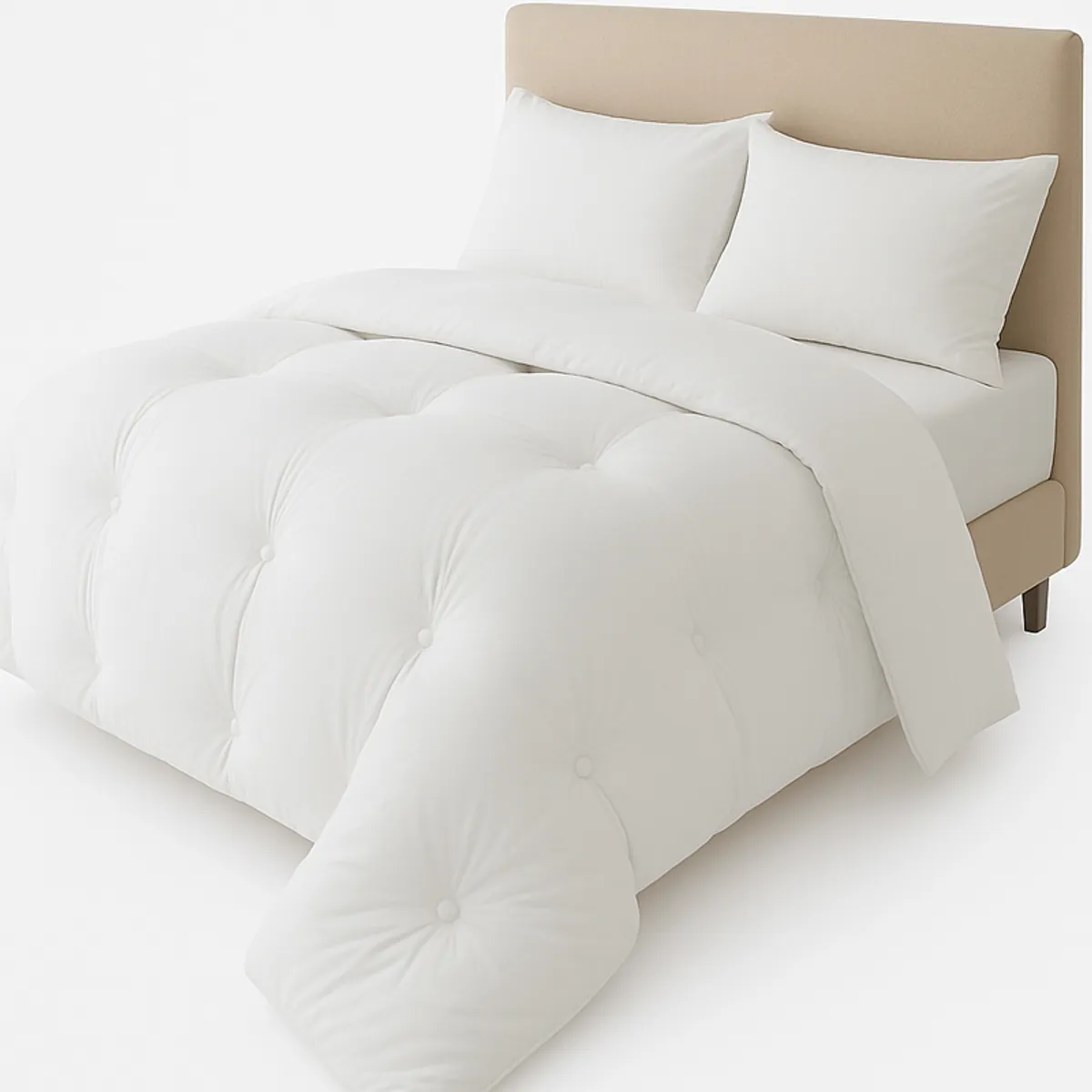 WAKESHOME - Plumón Invierno Algodón Microfibra  Estilo Nórdico Suave y Cálido.