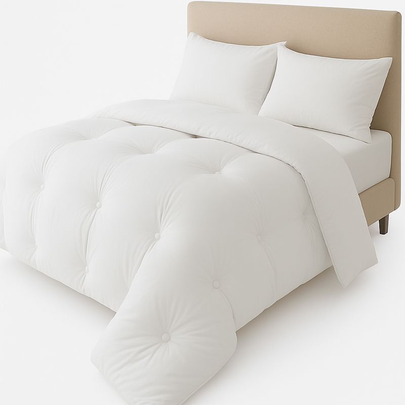 WAKESHOME - Plumón Invierno Algodón Microfibra  Estilo Nórdico Suave y Cálido