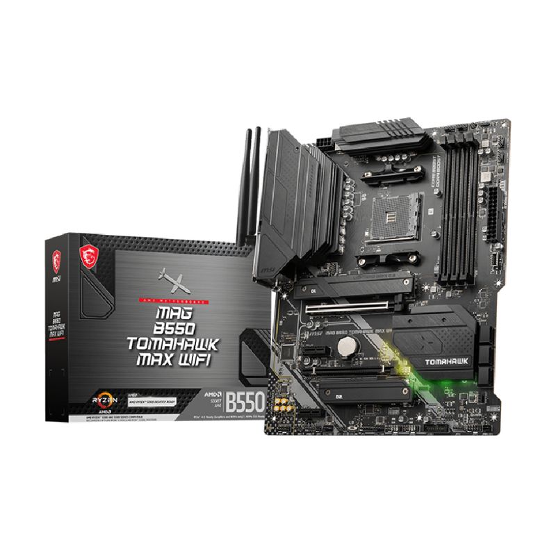 MSI - Placa Madre MSI MAG B550 TOMAHAWK MAX WIFI AM4 DDR4 ATX
