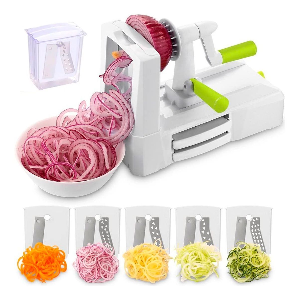 GENERICO - Spiralizer Rallador Verdura En Espiral Hiperware 5 Cuchillas