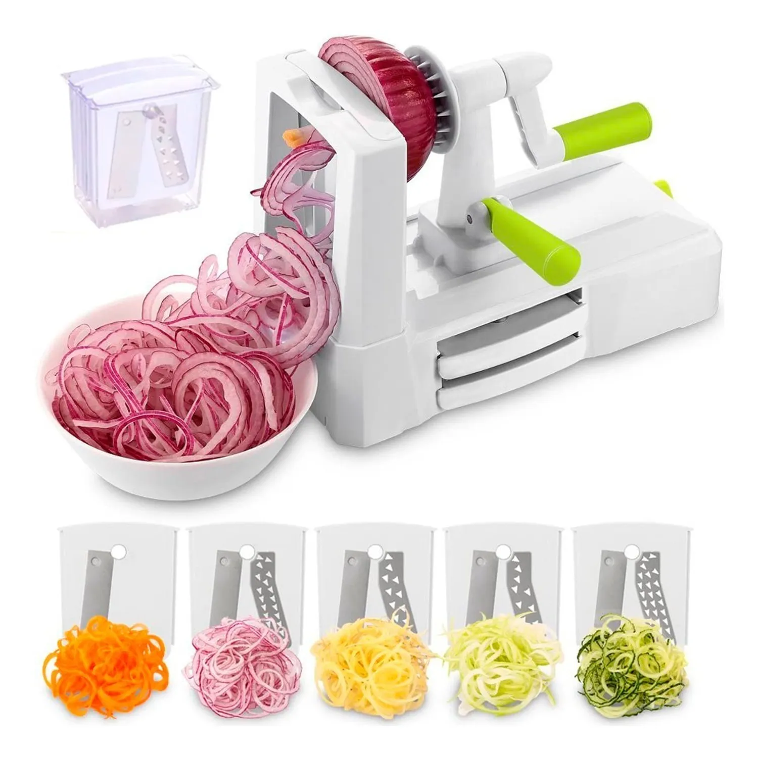 Spiralizer Cortador Verduras Espiral 5 Cuchillas Acero Inoxidable