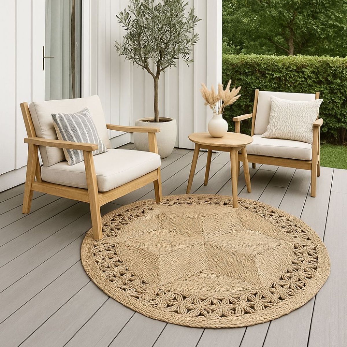 BOHEMIK - Alfombra NATURAL Maite 120 CM