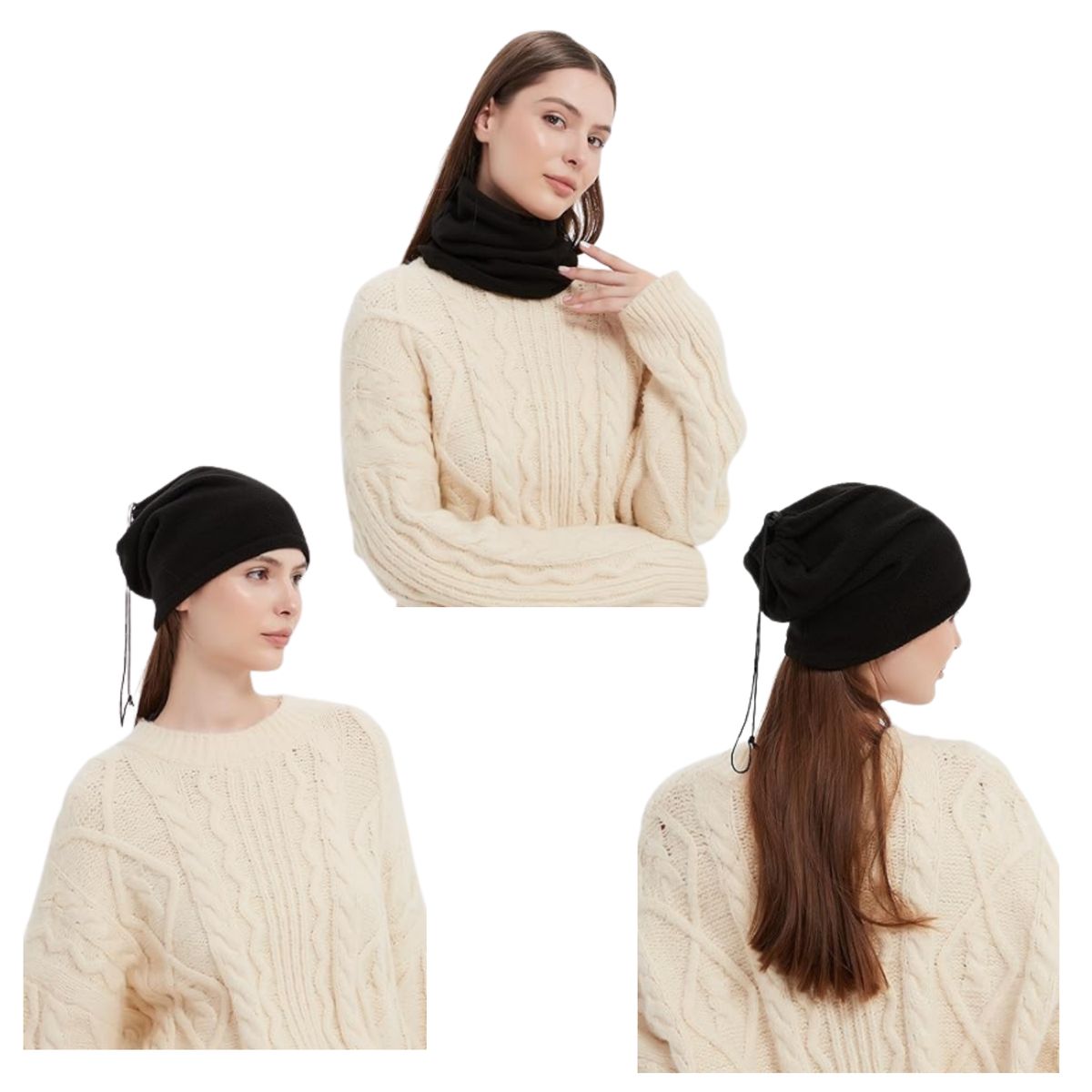 EKOL TACTICA MILITAR - Pack 3 Cuello Polar Suave Calentadores Cómodo Unisex