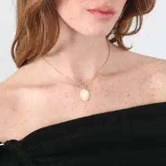 RAINDOOR - Collar Virgen Dorado Mujer
