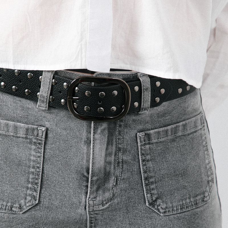 RAINDOOR - Cinturon Tachas Negro Mujer Raindoor