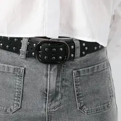 RAINDOOR - Cinturon Tachas Negro Mujer