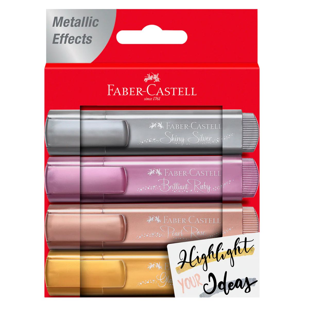 FABER-CASTELL - Destacador Faber-Castell TL 46 Metálico (4 Colores)