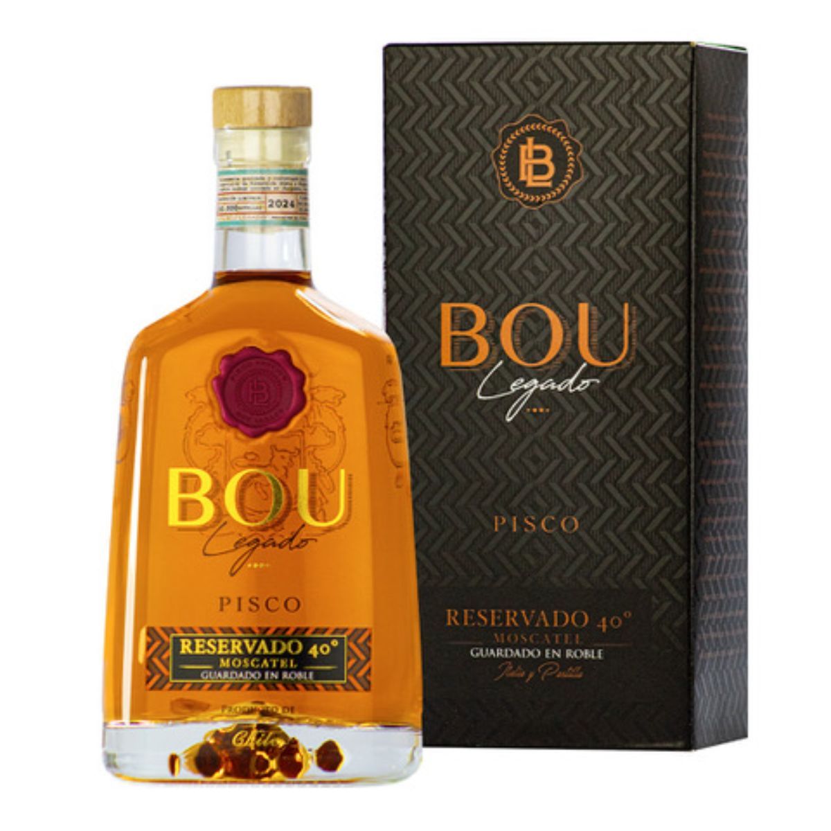 BOU - Pisco Premium  Bou Legado Roble Reservado 40º