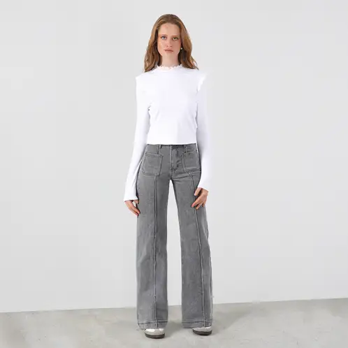 RAINDOOR - Pantalón Wide Leg Pocket Mujer