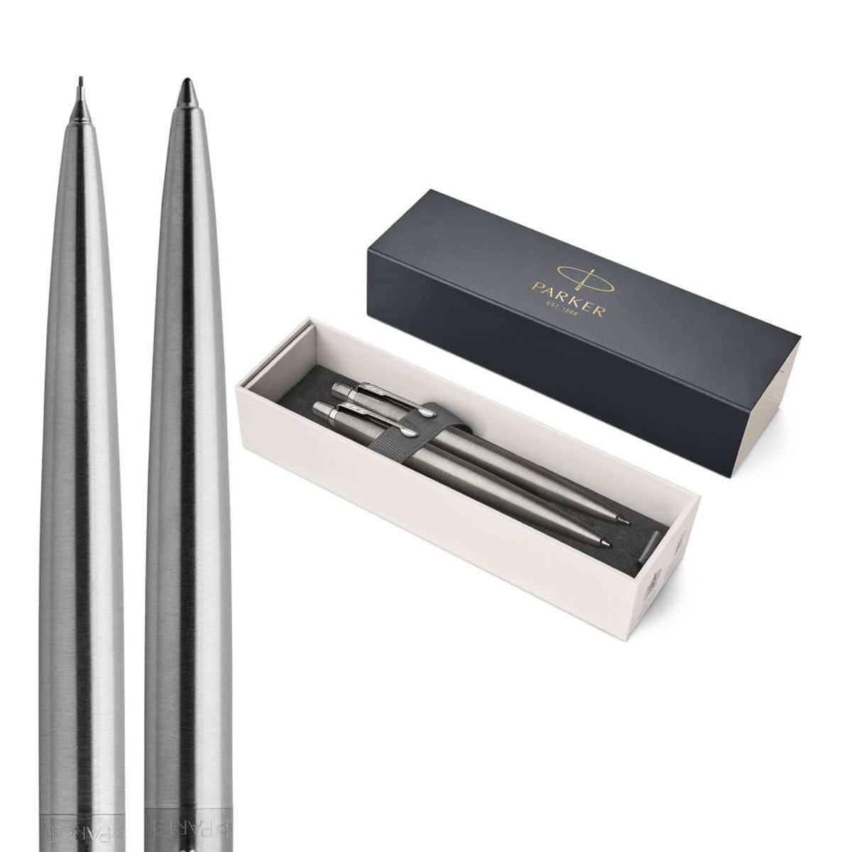 PARKER - Jotter Set Bolígrafo más Portaminas Acero Inoxidable