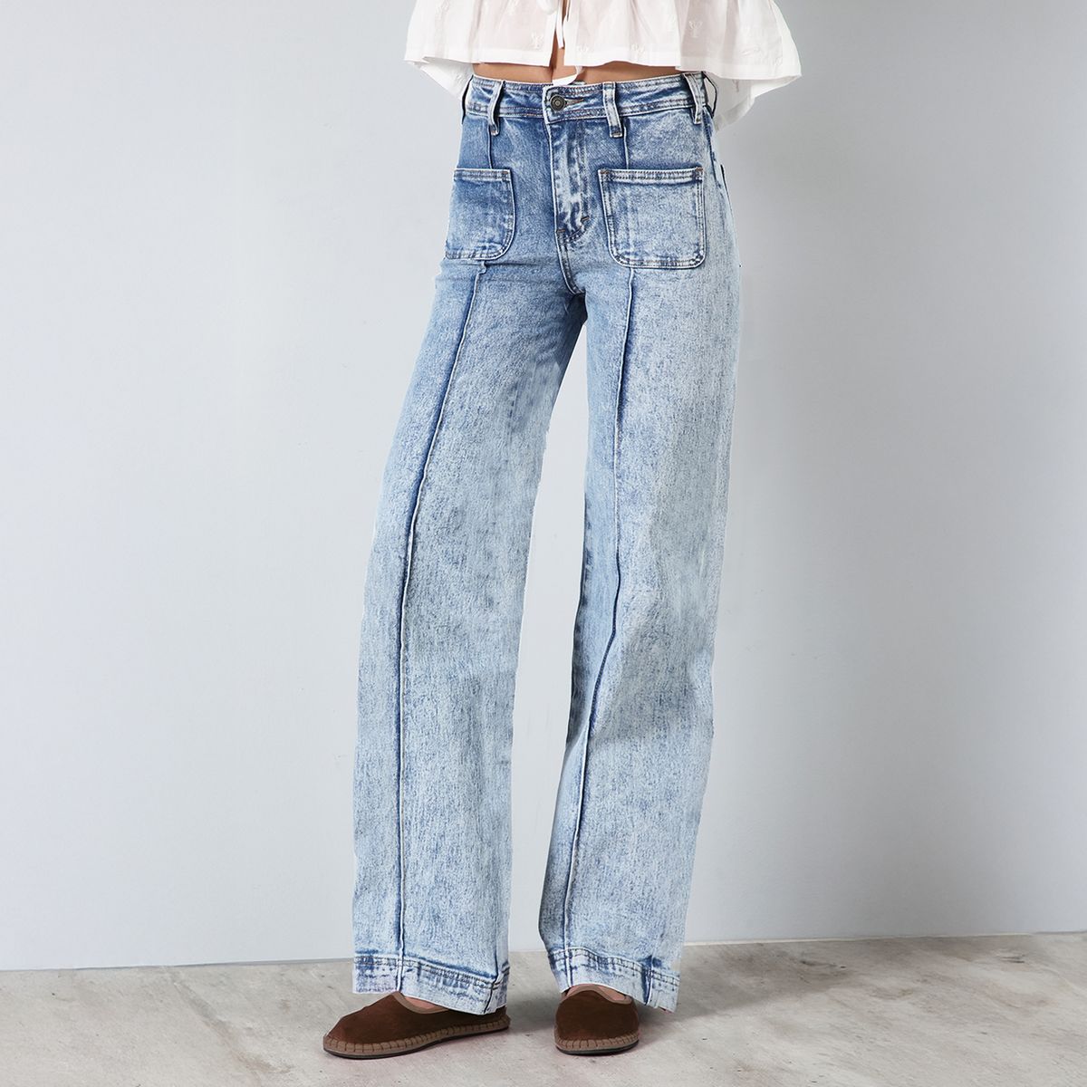 RAINDOOR - Pantalón Wide Leg Pocket Mujer Raindoor