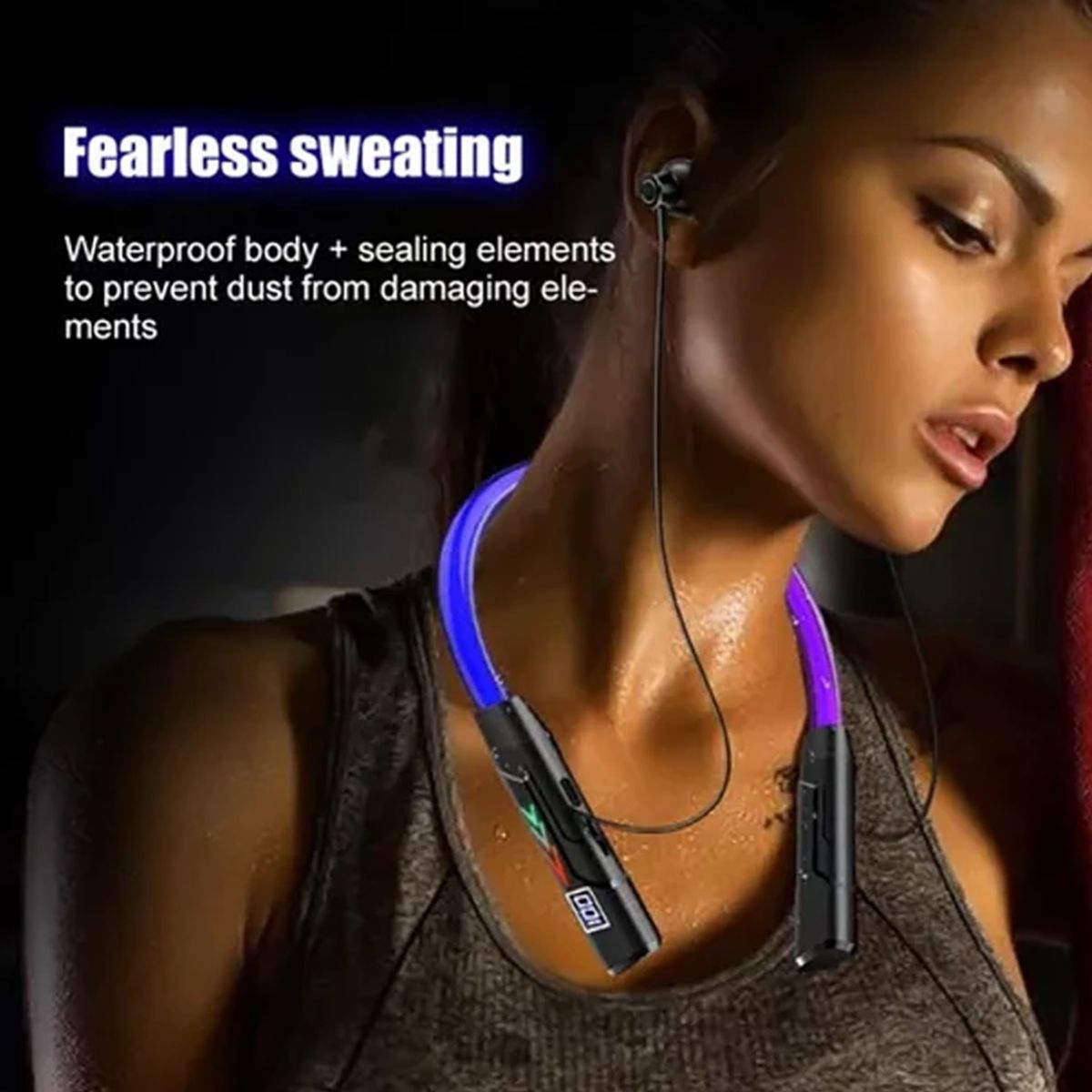 GENERICO - Audífonos Bluetooth Inalámbricos De Cuello Con Luces Led