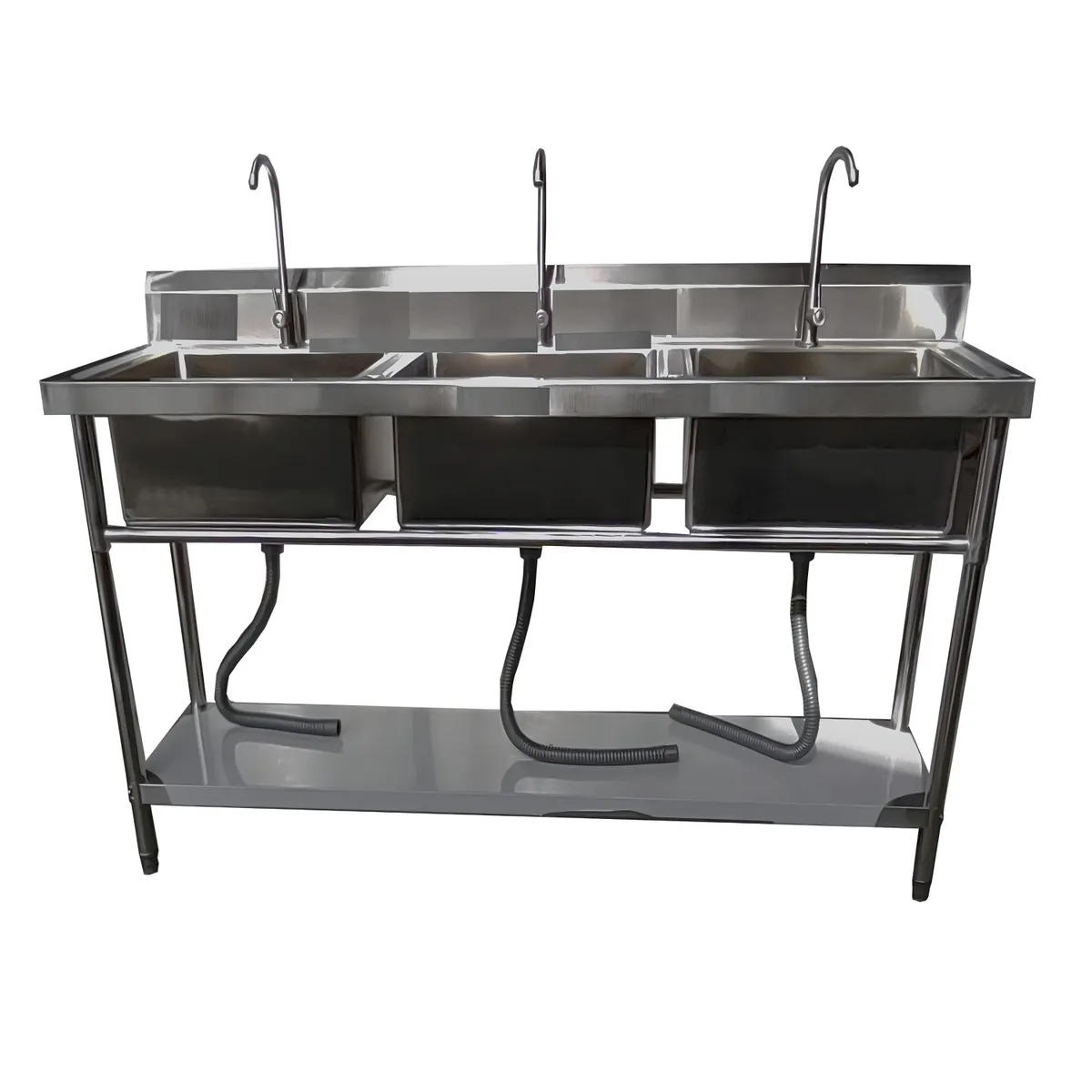 PROCHEF - Lavafondos Triple Acero Inox. 150x60x90 cm.